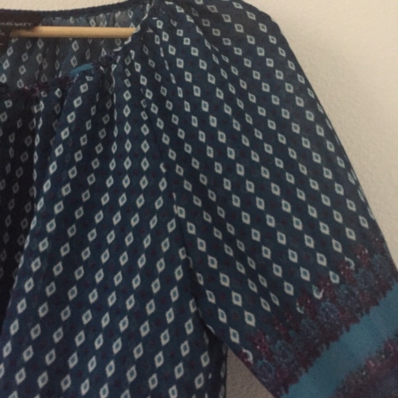 Cynthia Rowley 3/4 Sleeve Tassel Scoop Neck Tunic - Picture 6 of 8